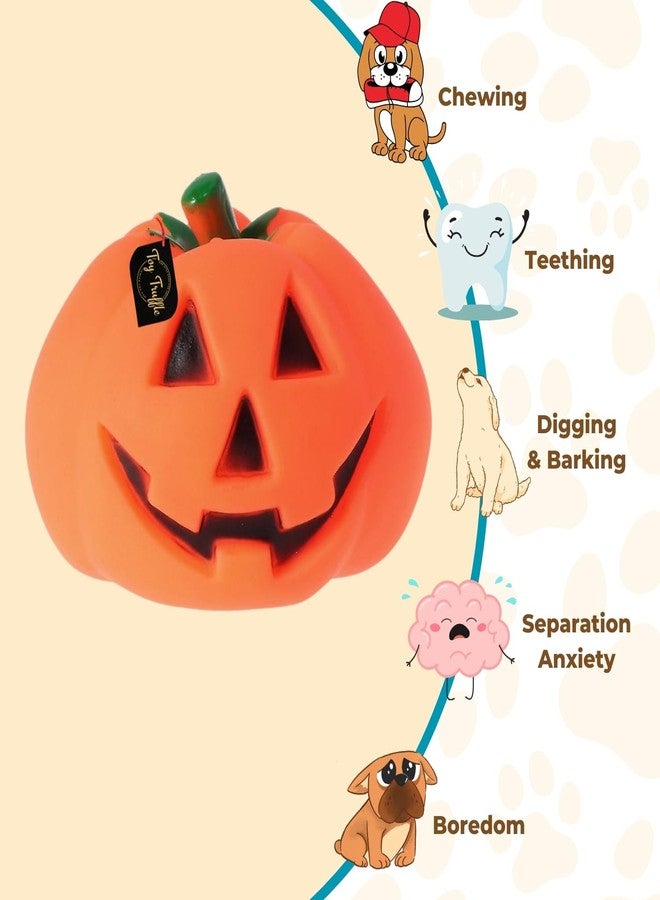 Toy Truffle Squeaky Pumpkin Toy, Fun & Festive Pet Toy for Hours of Entertainment, Festive Pet Plaything, Interactive Pumpkin Fun, Stimulating Squeaker Sound, Safe Pet Toy, Pet Entertainment. - Image 2